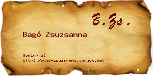 Bagó Zsuzsanna névjegykártya
